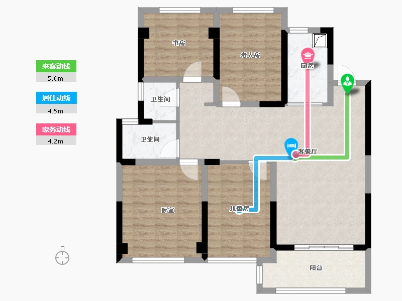 安徽省-宿州市-祥生江山樾-98.00-户型库-动静线