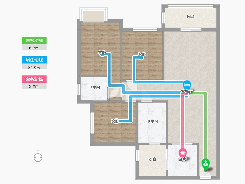 湖北省-恩施土家族苗族自治州-欣华理想城-108.00-户型库-动静线