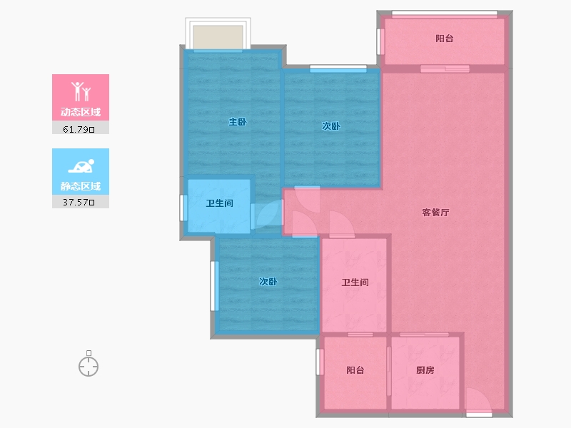 湖北省-恩施土家族苗族自治州-欣华理想城-108.00-户型库-动静分区