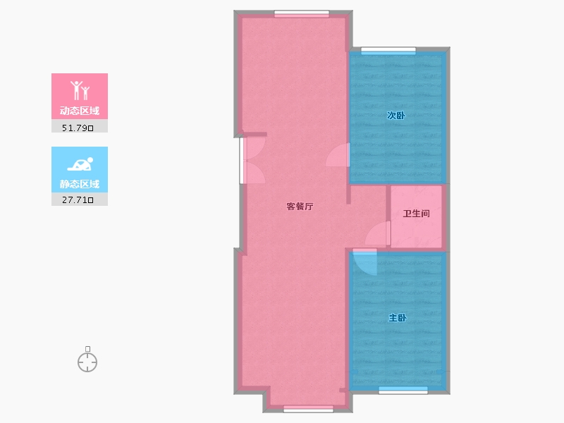 内蒙古自治区-兴安盟-龙珠新城3期-75.26-户型库-动静分区