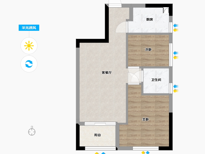 福建省-龙岩市-莲悦轩-52.00-户型库-采光通风