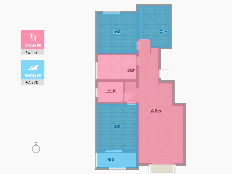 山东省-青岛市-上城府第-88.00-户型库-动静分区