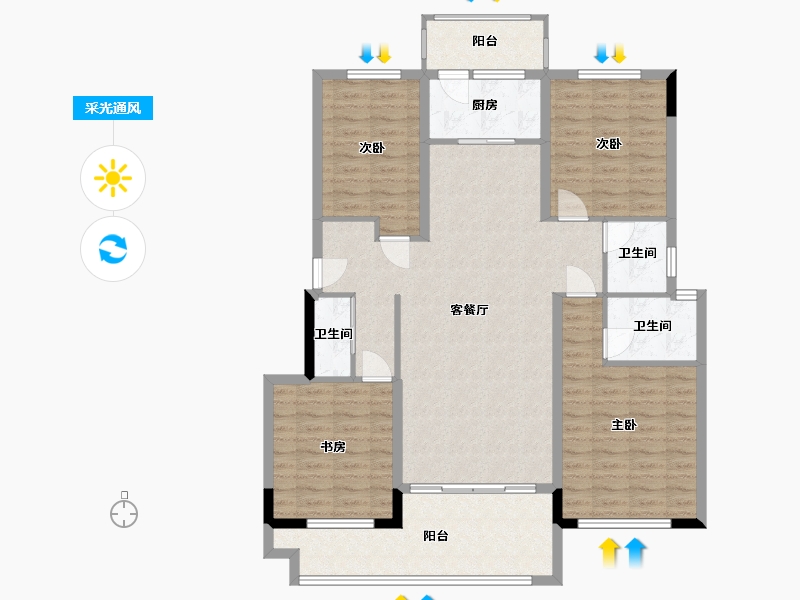 江西省-上饶市-九里阳光-142.00-户型库-采光通风