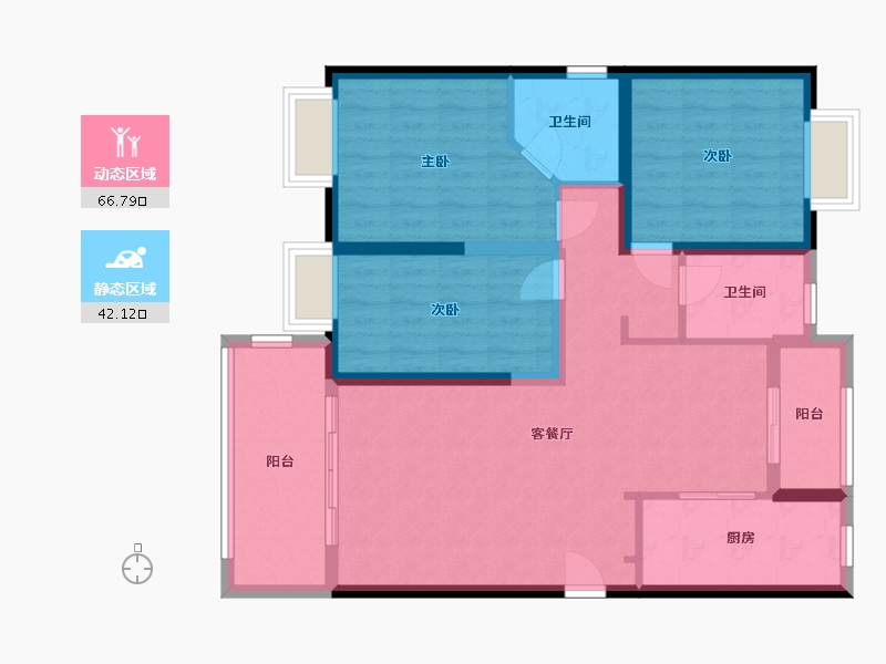 福建省-泉州市-唐宁湖郡-100.00-户型库-动静分区