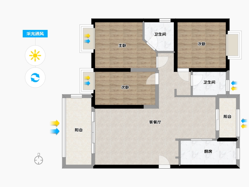 福建省-泉州市-唐宁湖郡-100.00-户型库-采光通风