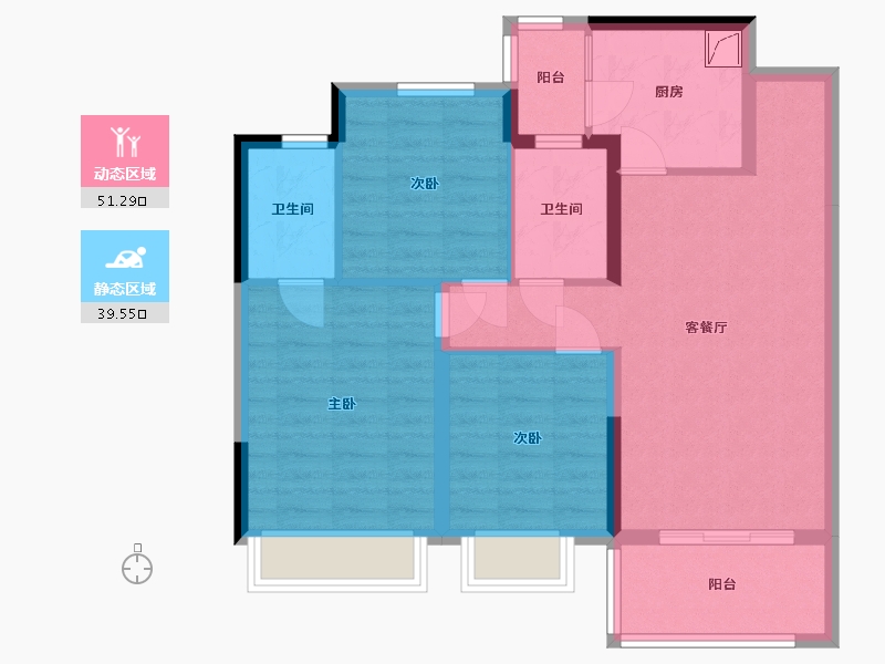 四川省-成都市-中梁-89.00-户型库-动静分区