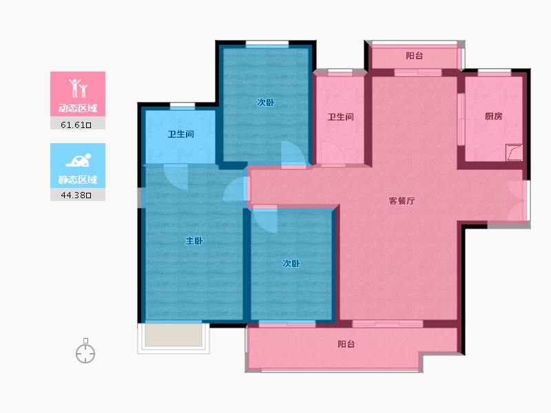 陕西省-西安市-御锦城-99.00-户型库-动静分区