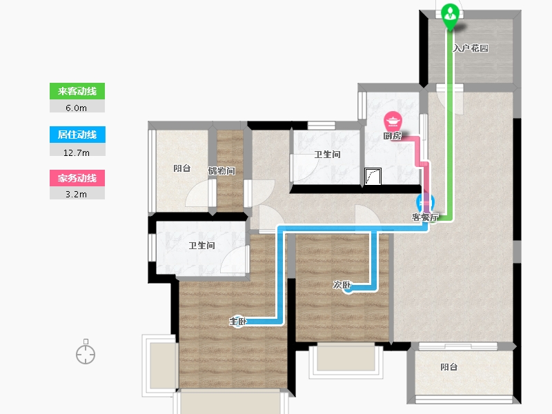 广东省-中山市-华发四季-77.98-户型库-动静线