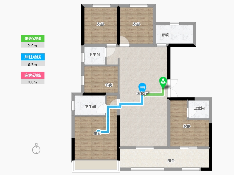 陕西省-西安市-蓝光长岛-120.00-户型库-动静线