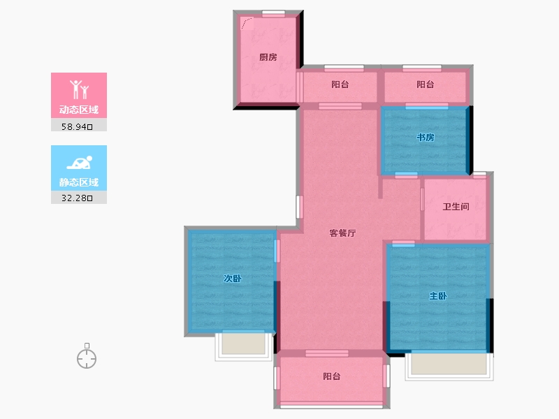 安徽省-马鞍山市-东鼎一品-88.00-户型库-动静分区