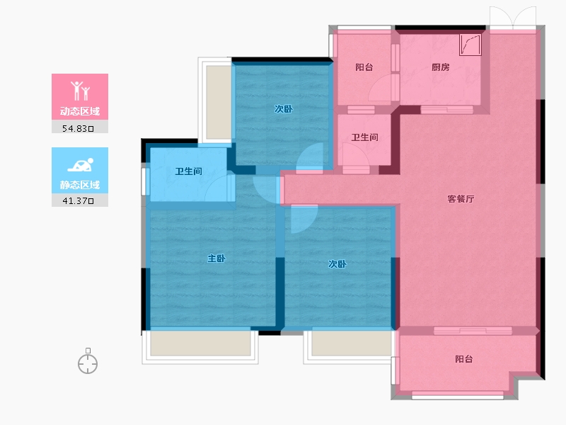 四川省-成都市-欧城联邦-98.00-户型库-动静分区