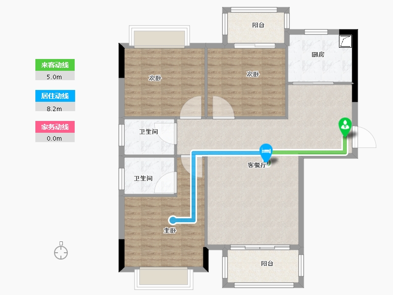 福建省-南平市-富贵尊邸-107.18-户型库-动静线