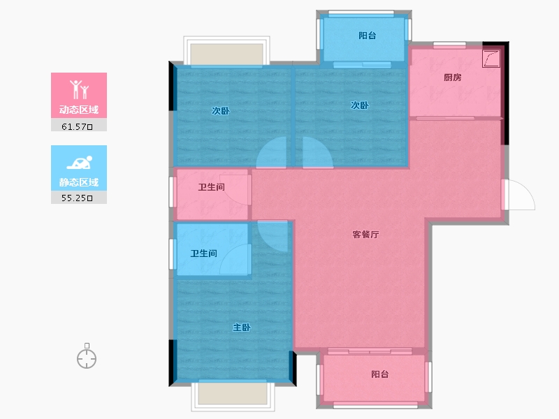 福建省-南平市-富贵尊邸-107.18-户型库-动静分区