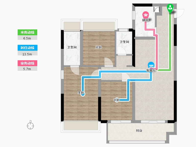 河南省-南阳市-正弘熙悦-94.00-户型库-动静线