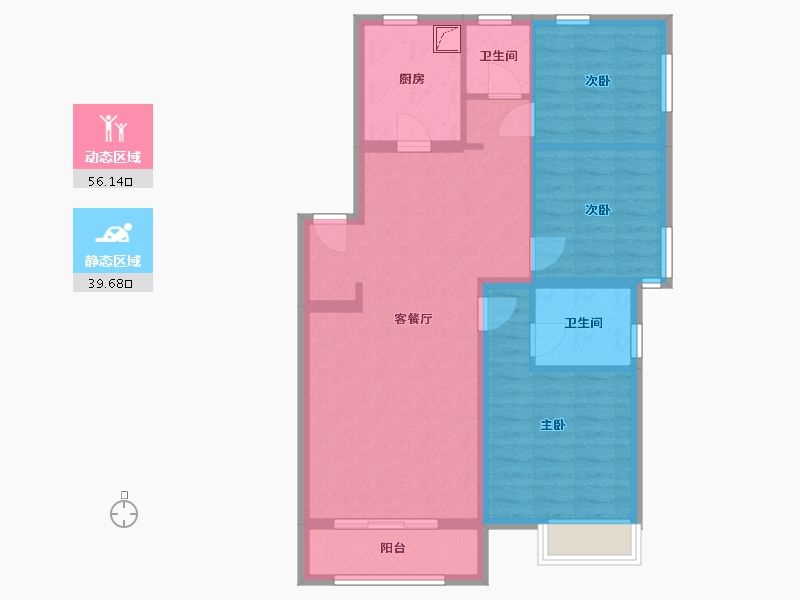 河北省-石家庄市-富力城-95.00-户型库-动静分区