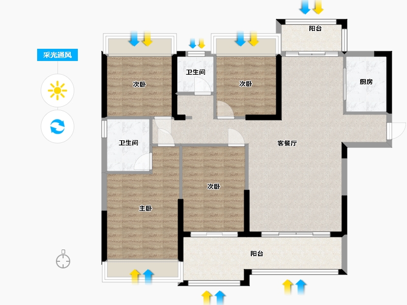 湖南省-永州市-123-120.00-户型库-采光通风