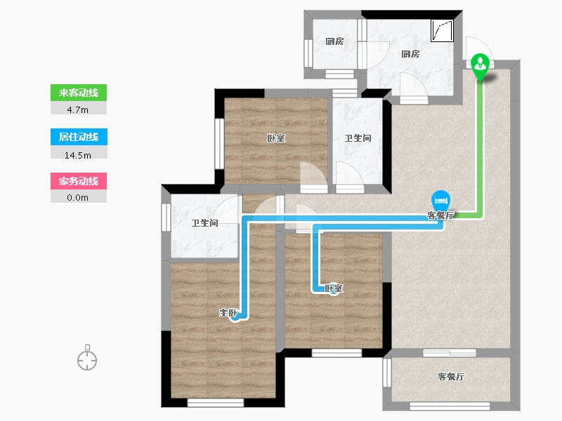 四川省-南充市-中南春江阅-96.00-户型库-动静线