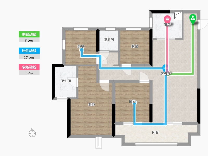 江苏省-苏州市-玉璟雅苑-92.00-户型库-动静线