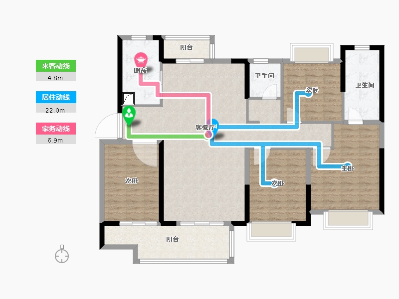 福建省-莆田市-白棠云麓玺樾-130.00-户型库-动静线