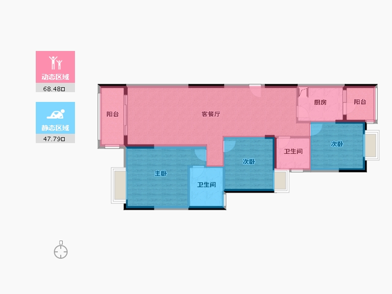 河南省-驻马店市-大地丽都-92.44-户型库-动静分区