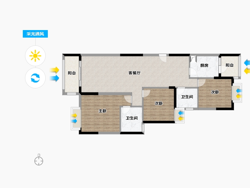 河南省-驻马店市-大地丽都-92.44-户型库-采光通风