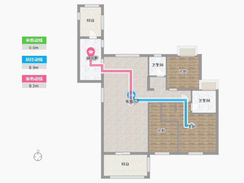 海南省-海口市-长弘御府-155.00-户型库-动静线