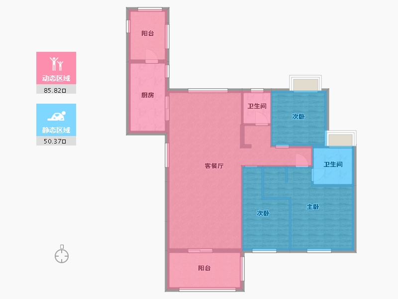 海南省-海口市-长弘御府-155.00-户型库-动静分区