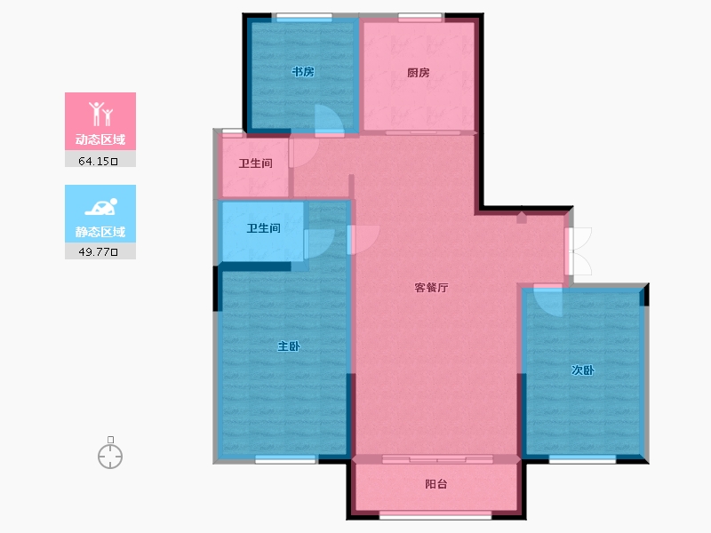 宁夏回族自治区-银川市-紫藤名著-100.00-户型库-动静分区