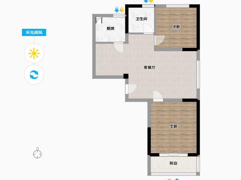 浙江省-温州市-温化锦园-70.32-户型库-采光通风