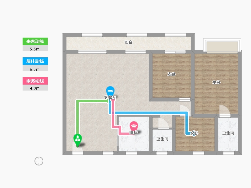 江苏省-苏州市-茗悦华庭-119.00-户型库-动静线