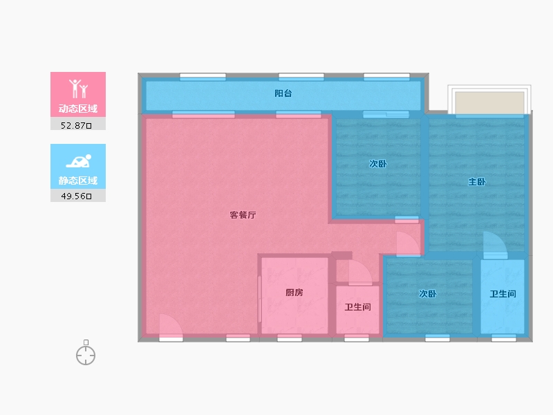 江苏省-苏州市-茗悦华庭-119.00-户型库-动静分区