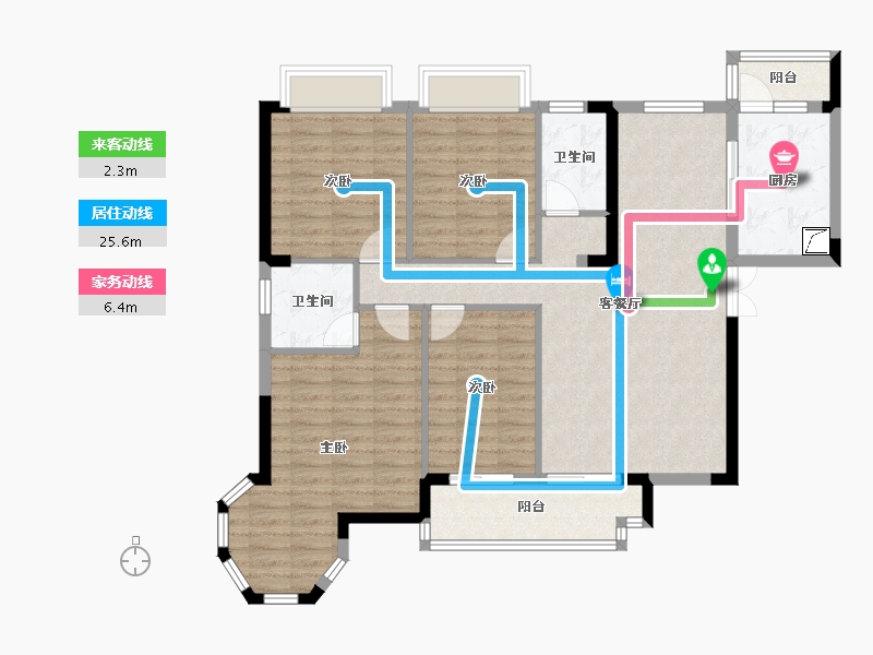 四川省-成都市-东韵花园-117.15-户型库-动静线