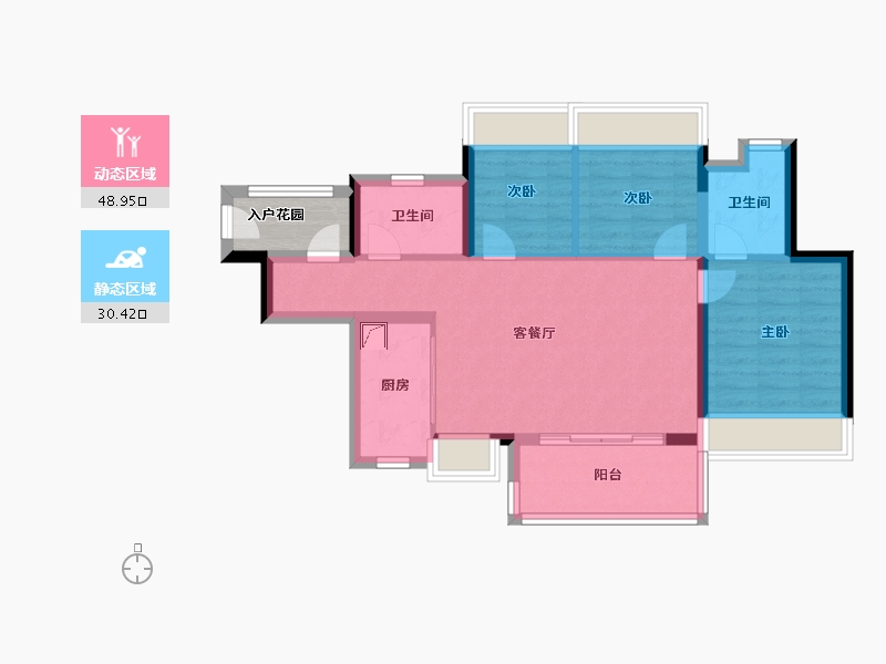 广东省-广州市-星汇尚景花园-74.05-户型库-动静分区