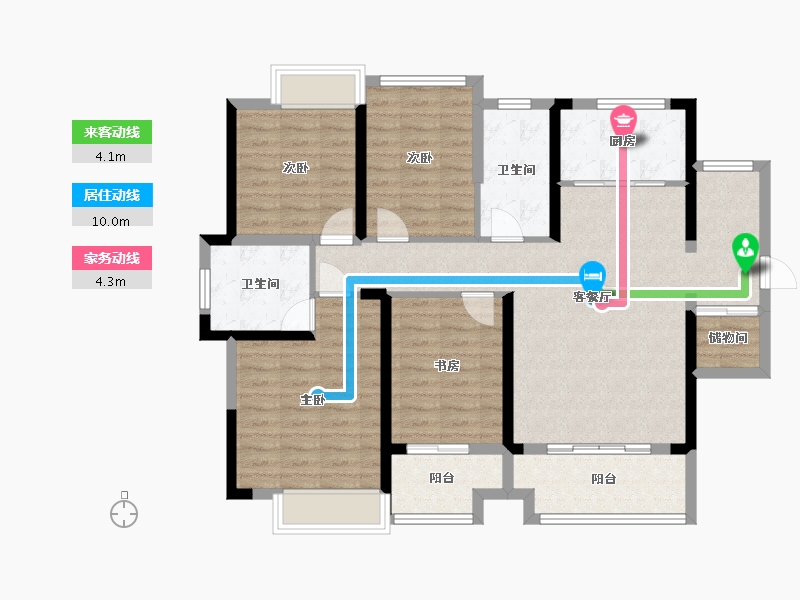 广西壮族自治区-桂林市-府悦世家-120.00-户型库-动静线