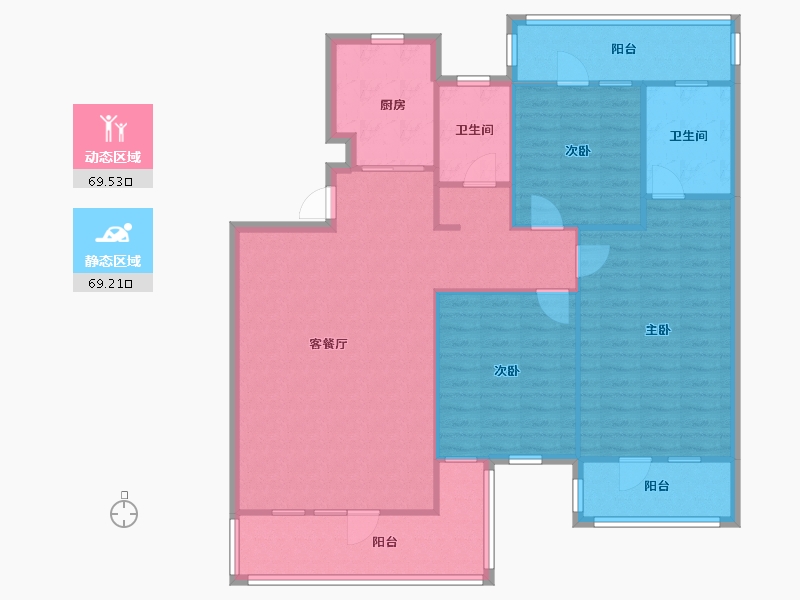 山东省-烟台市-招商马尔贝拉-120.00-户型库-动静分区