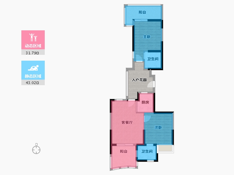 海南省-海口市-晨晖玺樾-92.00-户型库-动静分区