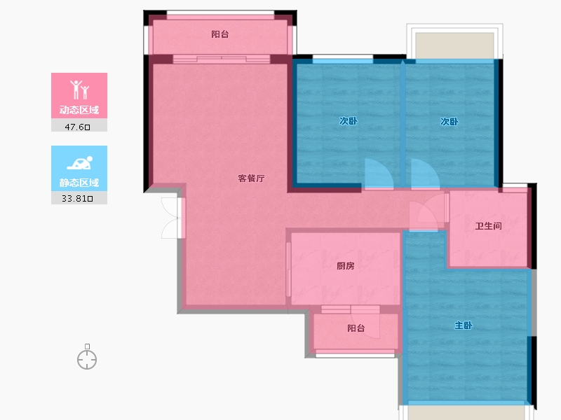 湖南省-常德市-江南文苑-78.00-户型库-动静分区