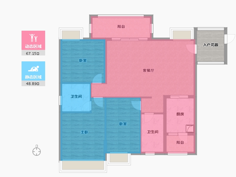 广东省-湛江市-安康・金海湾-127.00-户型库-动静分区