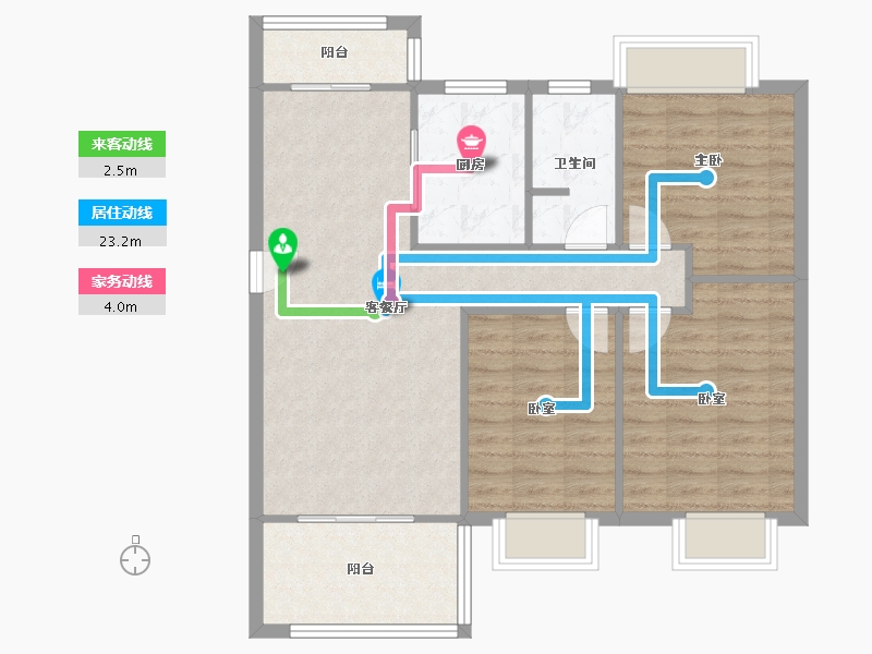 江西省-南昌市-滨江悦府-90.30-户型库-动静线