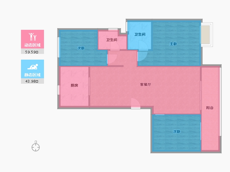 江西省-九江市-海伦堡-92.00-户型库-动静分区