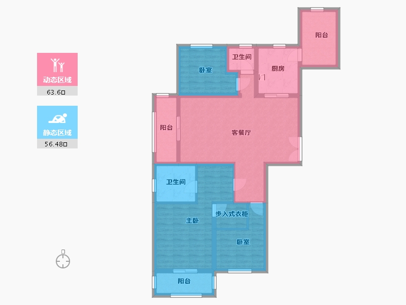 江苏省-常州市-龙德花园-115.96-户型库-动静分区