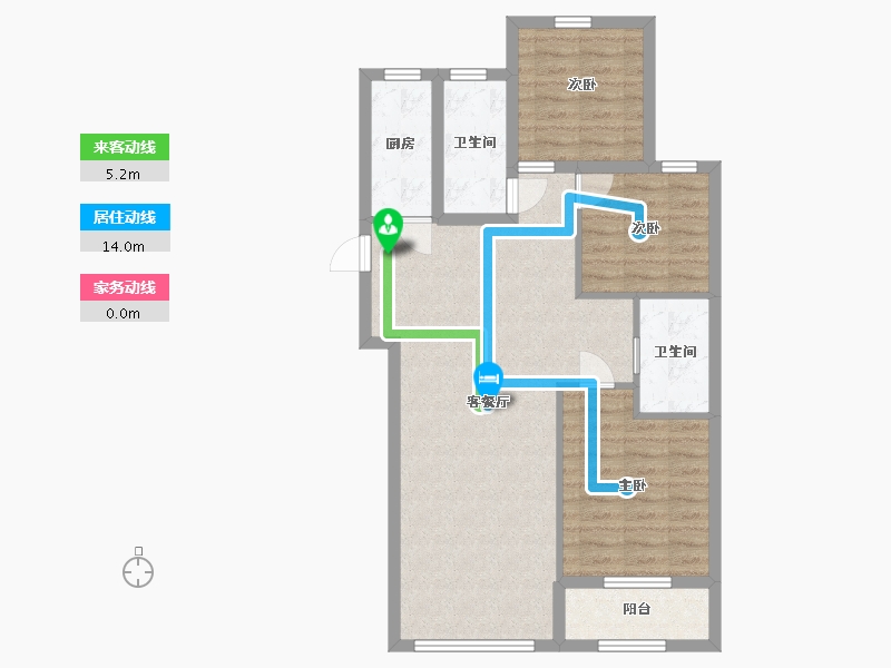 河北省-邢台市-绿城・诚园-80.00-户型库-动静线