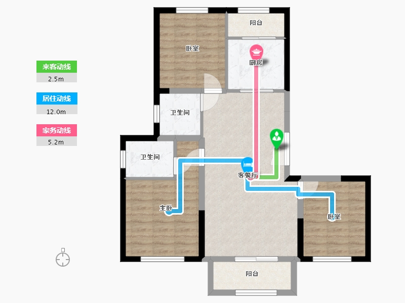 黑龙江省-大庆市-春风十里-125.00-户型库-动静线