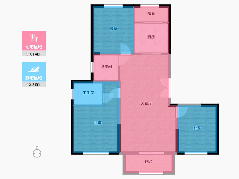 黑龙江省-大庆市-春风十里-125.00-户型库-动静分区