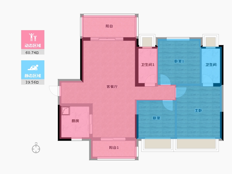 广西壮族自治区-崇左市-凭祥碧桂园-99.00-户型库-动静分区