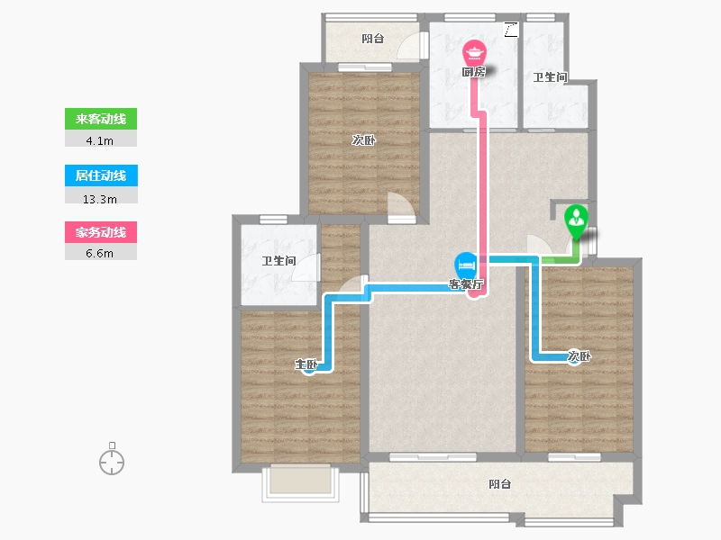 北京-北京市-北苑家园茉藜园-110.00-户型库-动静线