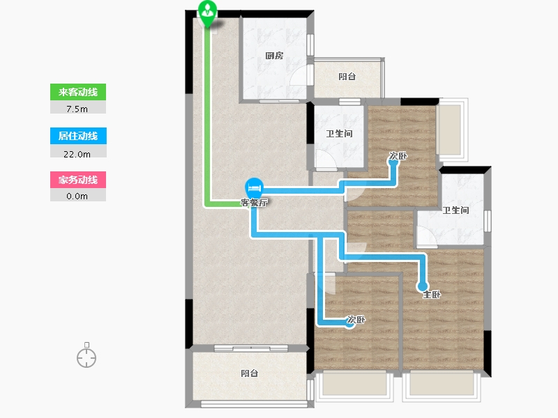 广东省-广州市-慧源山庄-100.00-户型库-动静线