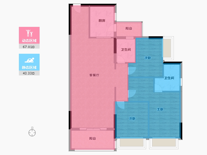 广东省-广州市-慧源山庄-100.00-户型库-动静分区