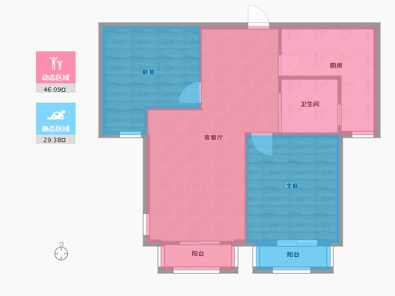 上海-上海市-西部俊园-96.10-户型库-动静分区