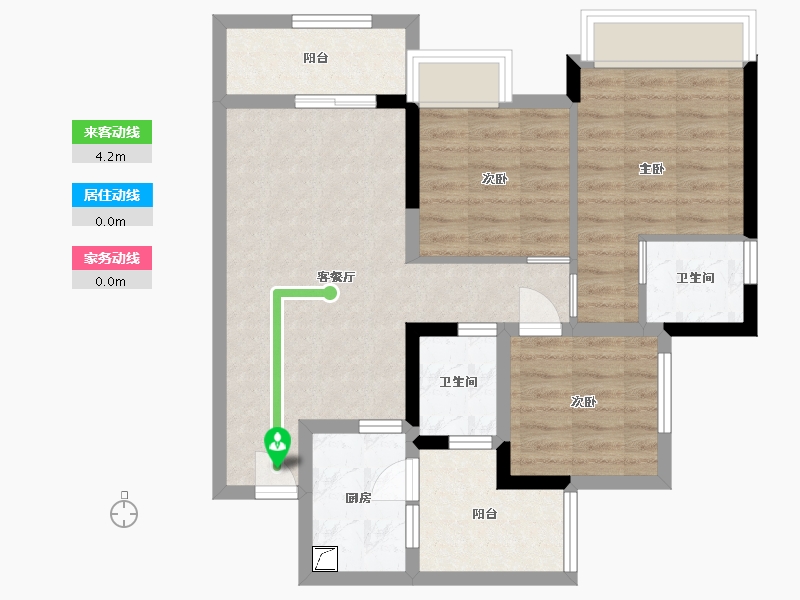 四川省-达州市-乐基优悦广场-105.06-户型库-动静线